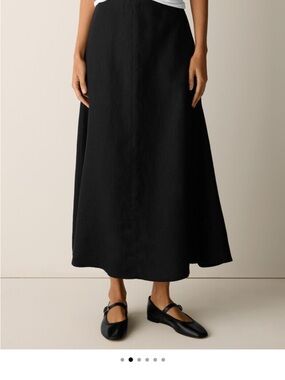 Eileen Fisher Organic Linen Midi Skirt Sz L NWOT